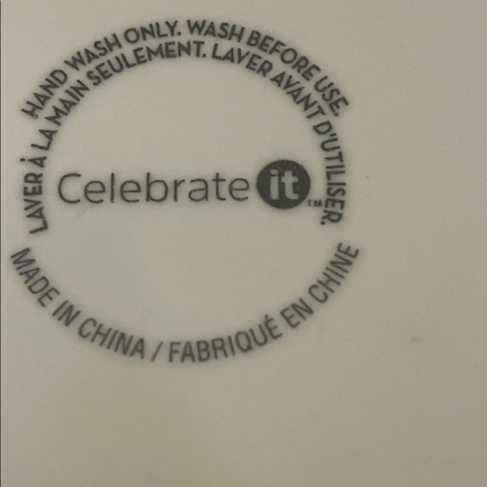 Celebrate It Ceramic Dish with Floral Design